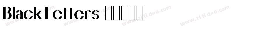 Black Letters字体转换